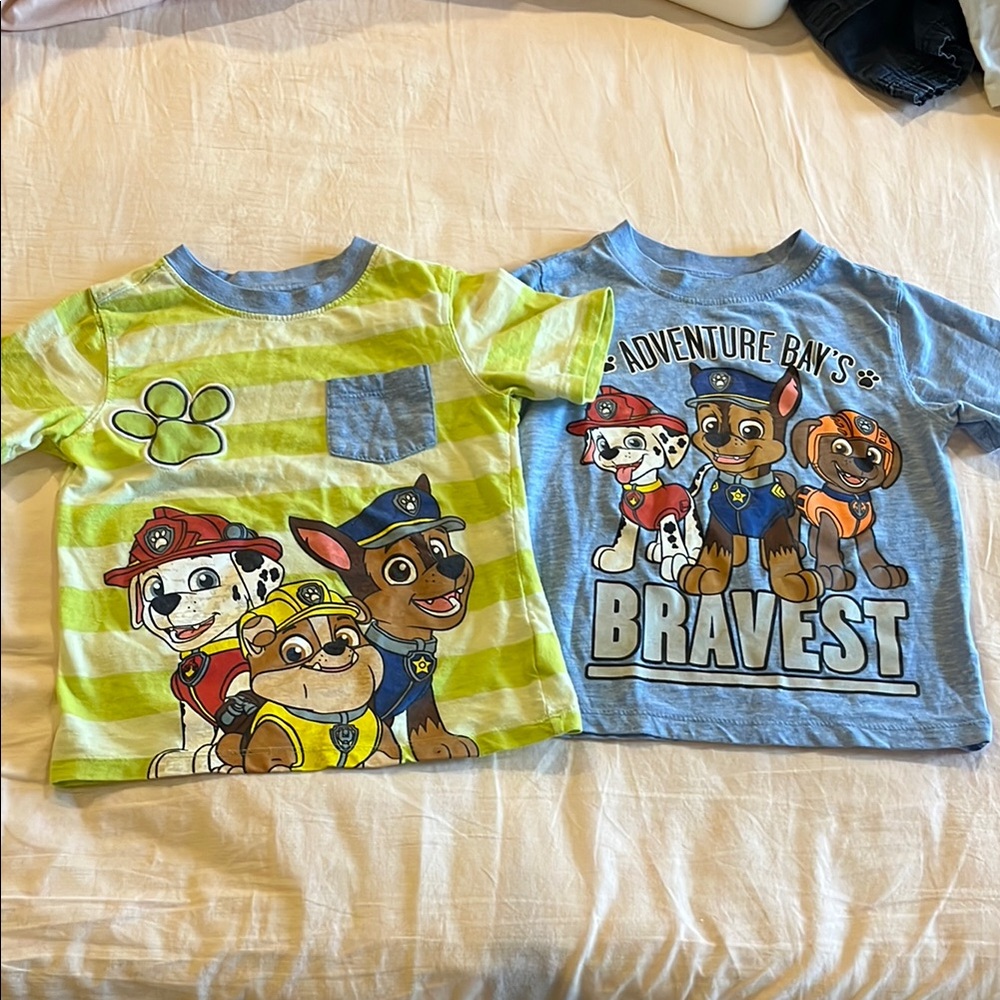 Paw Patrol Kids T-Shirts - Green and Blue